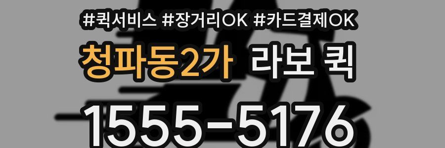 청파동2가 라보 퀵