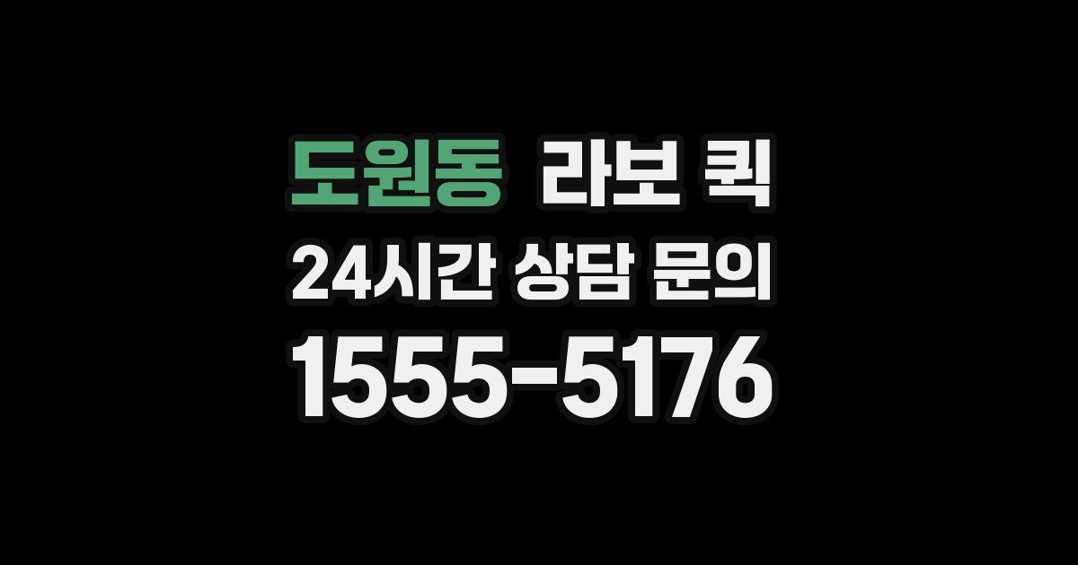 도원동 라보 퀵