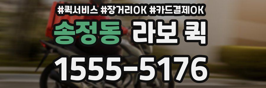 송정동 라보 퀵