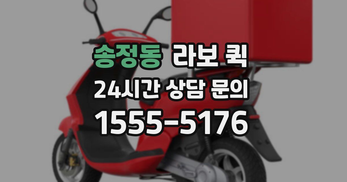 송정동 라보 퀵