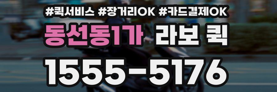 동선동1가 라보 퀵