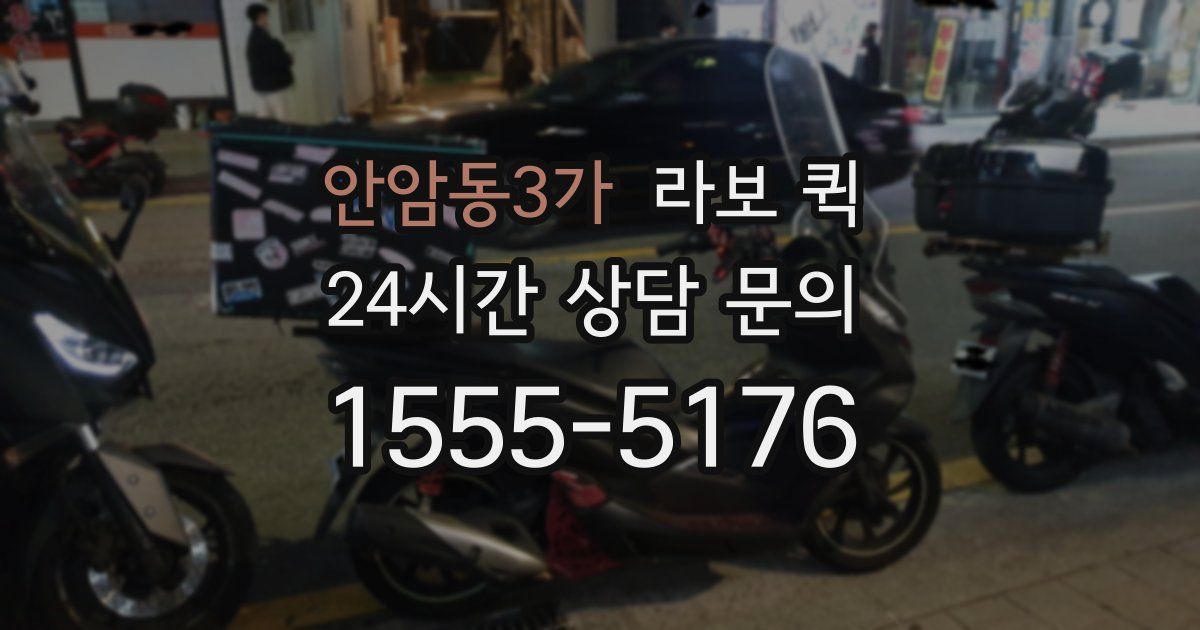 안암동3가 라보 퀵