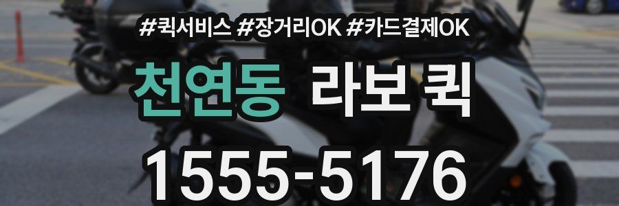 천연동 라보 퀵