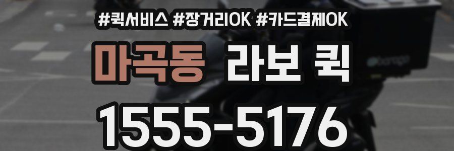 마곡동 라보 퀵