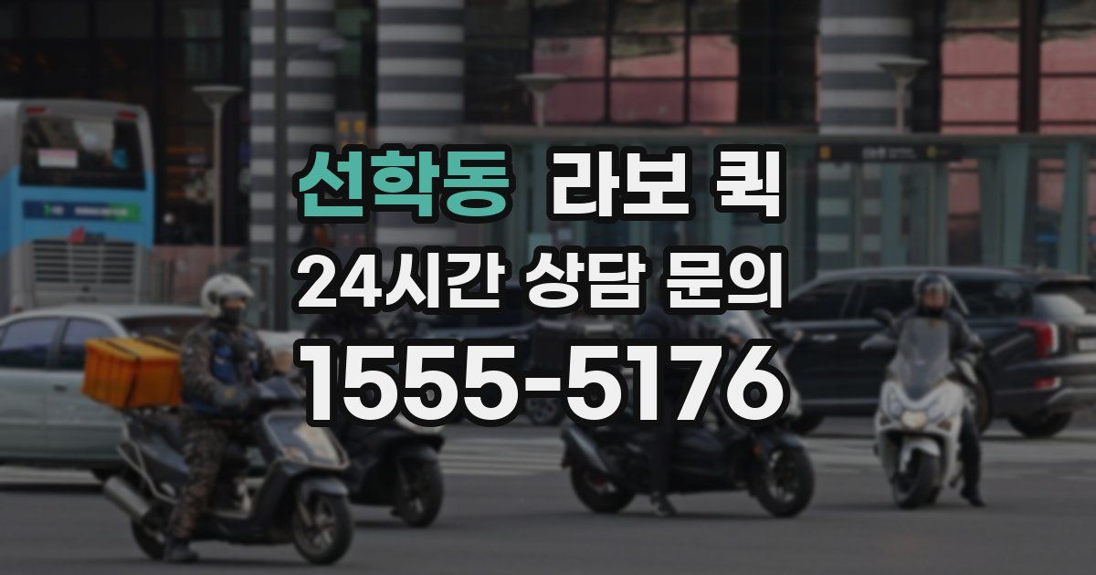 선학동 라보 퀵