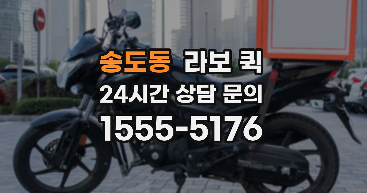 송도동 라보 퀵