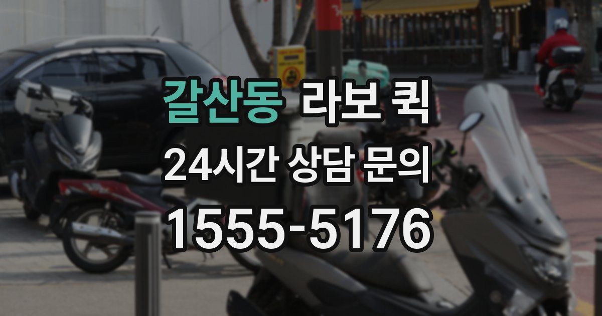 갈산동 라보 퀵