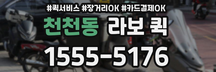 천천동 라보 퀵