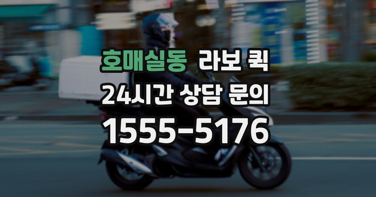 호매실동 라보 퀵