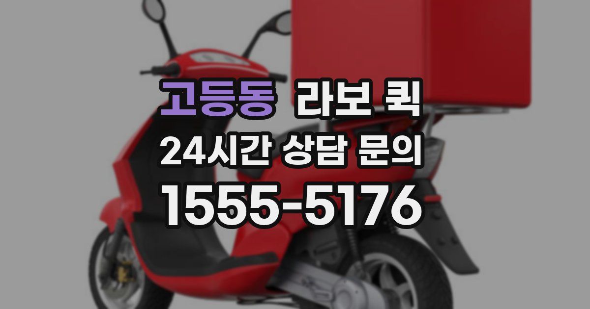 고등동 라보 퀵