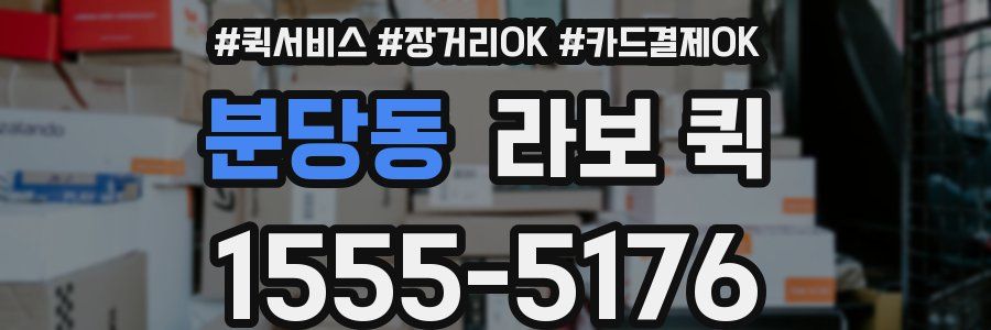 분당동 라보 퀵