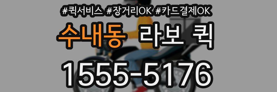 수내동 라보 퀵