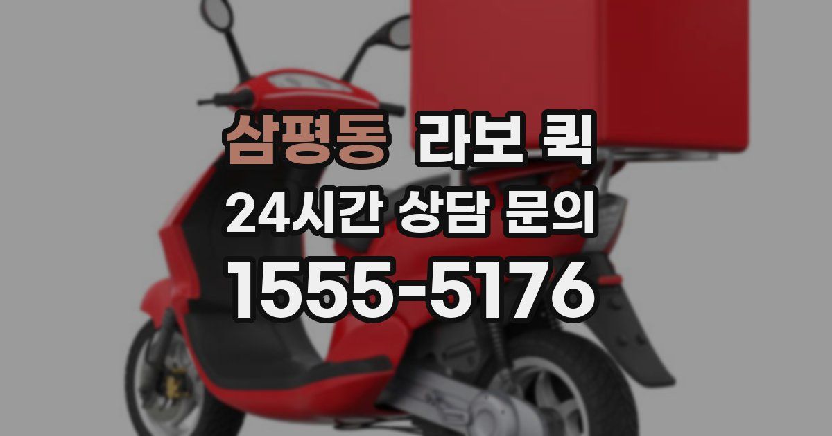 삼평동 라보 퀵