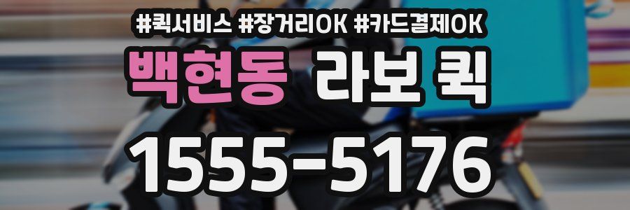 백현동 라보 퀵