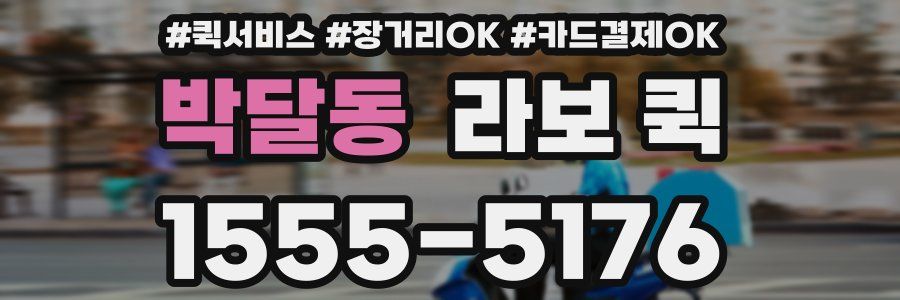 박달동 라보 퀵