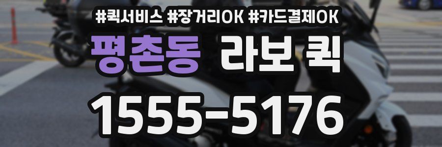 평촌동 라보 퀵