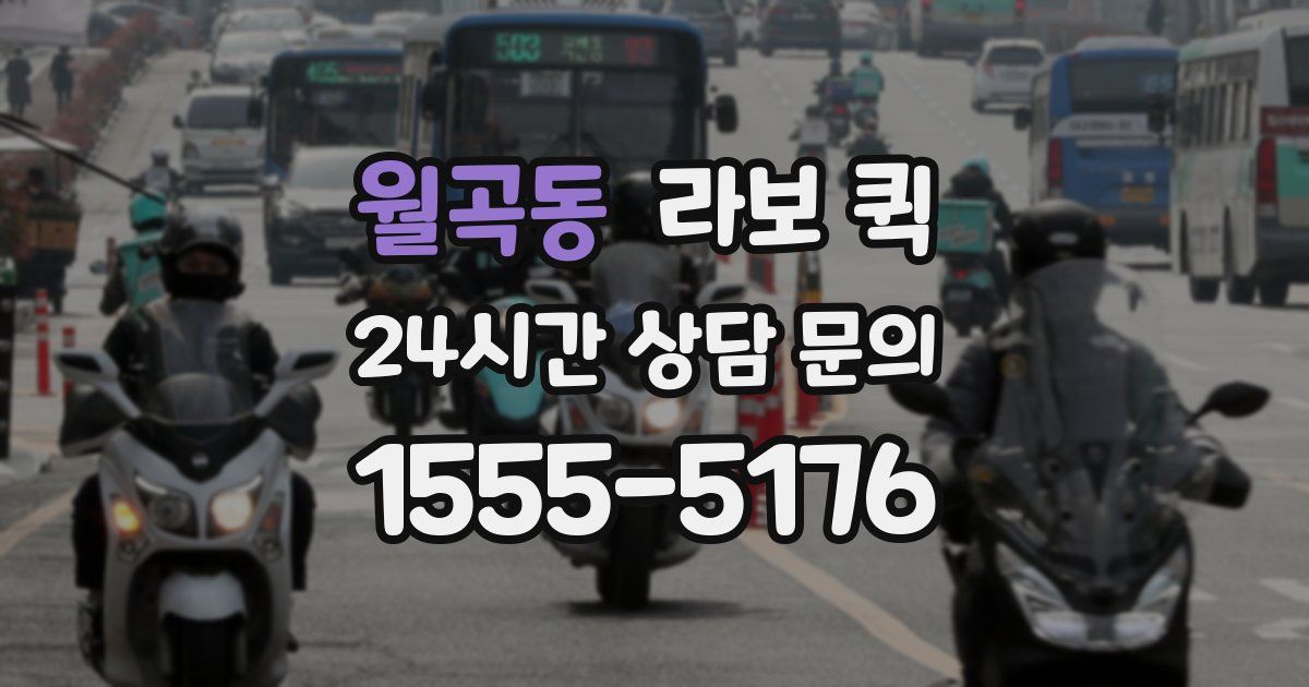 월곡동 라보 퀵