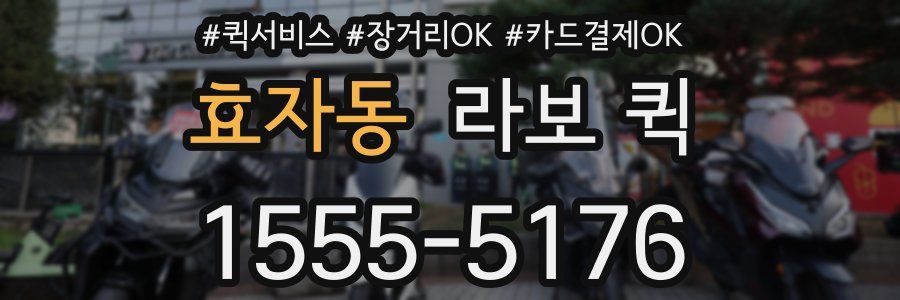 효자동 라보 퀵