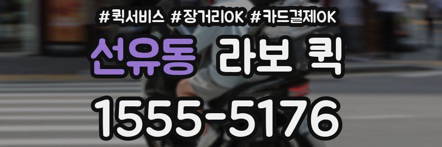 선유동 라보 퀵