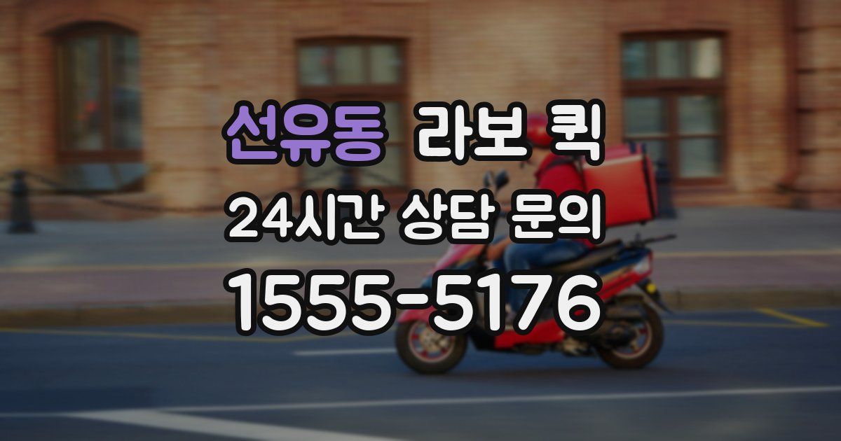 선유동 라보 퀵