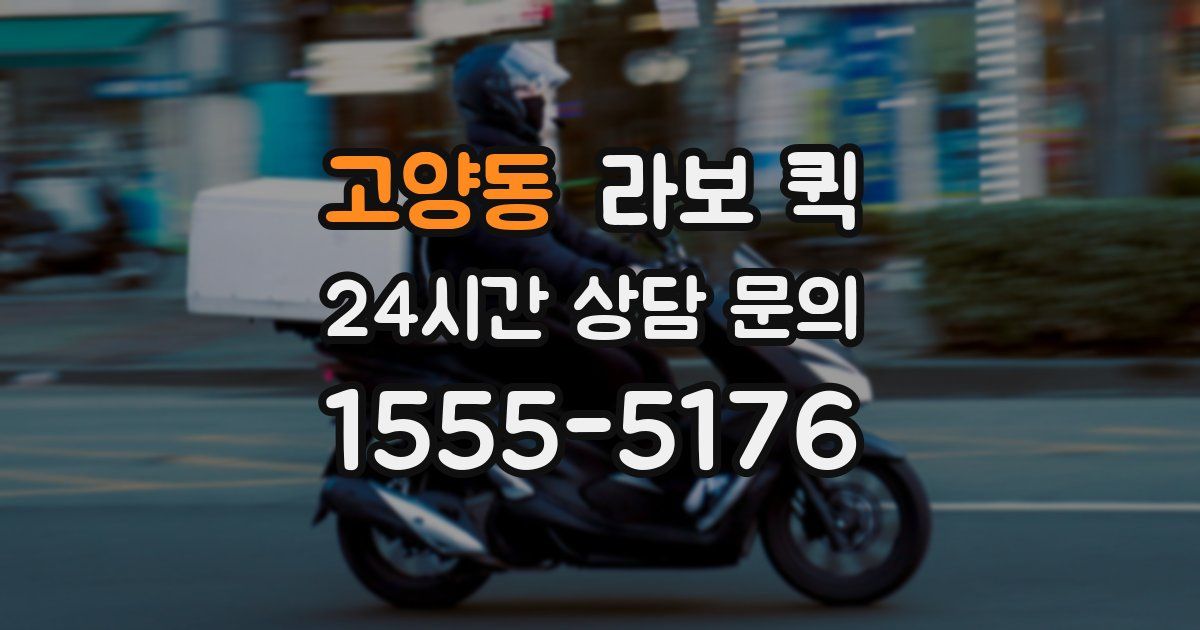 고양동 라보 퀵