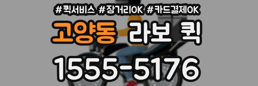 고양동 라보 퀵