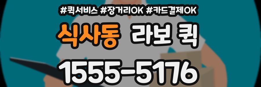 식사동 라보 퀵