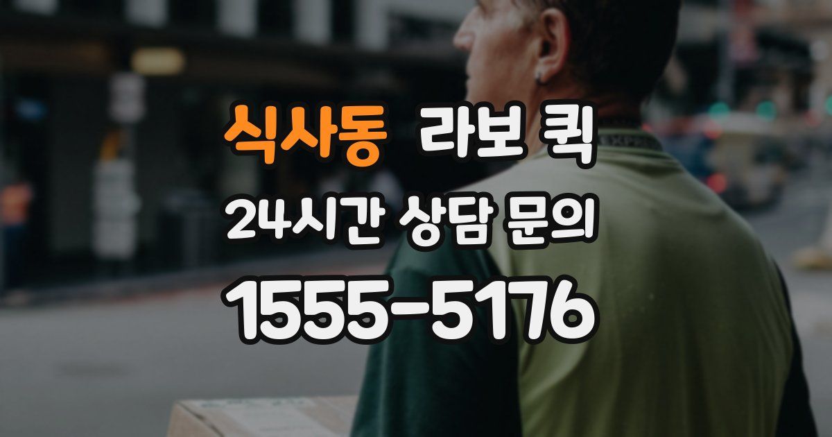 식사동 라보 퀵