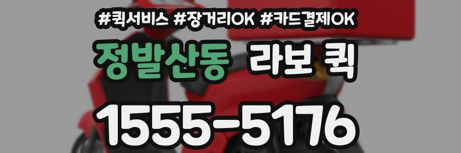 정발산동 라보 퀵