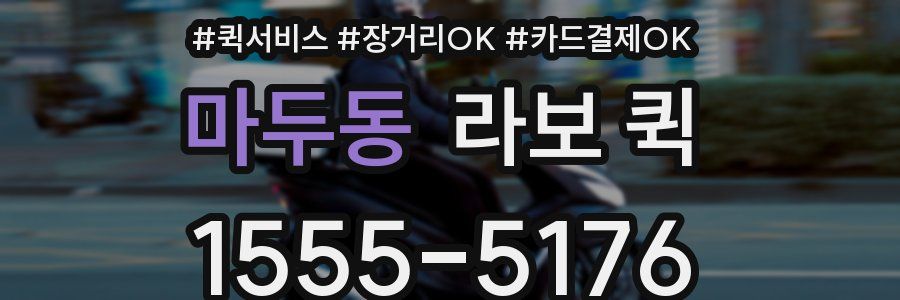 마두동 라보 퀵