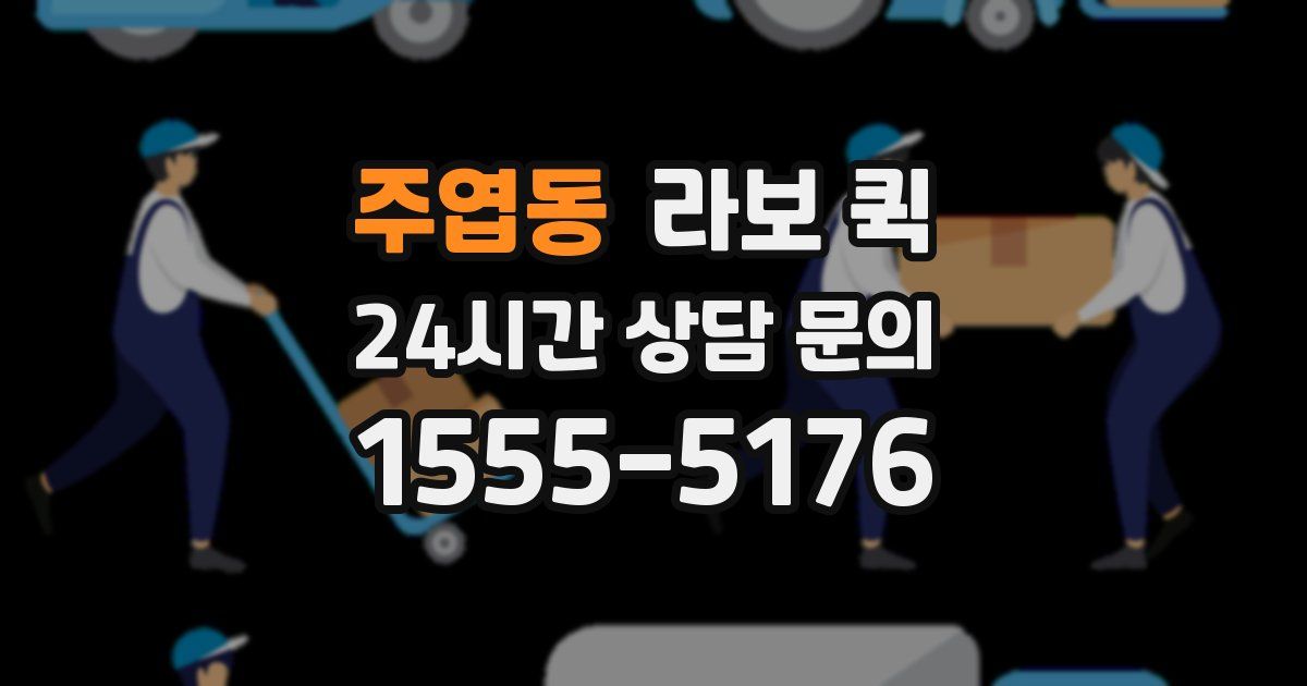 주엽동 라보 퀵