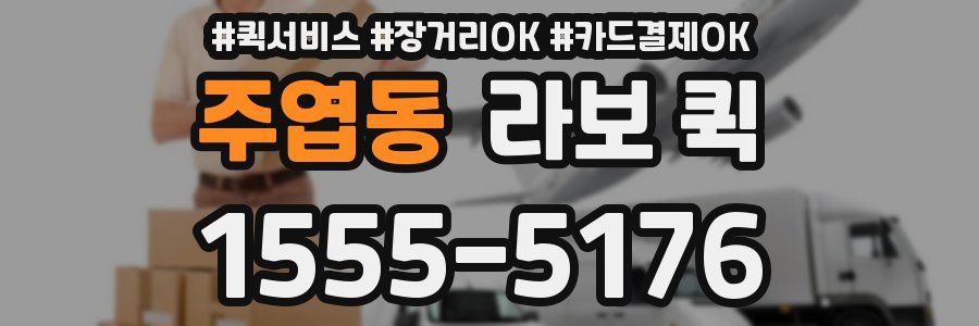 주엽동 라보 퀵