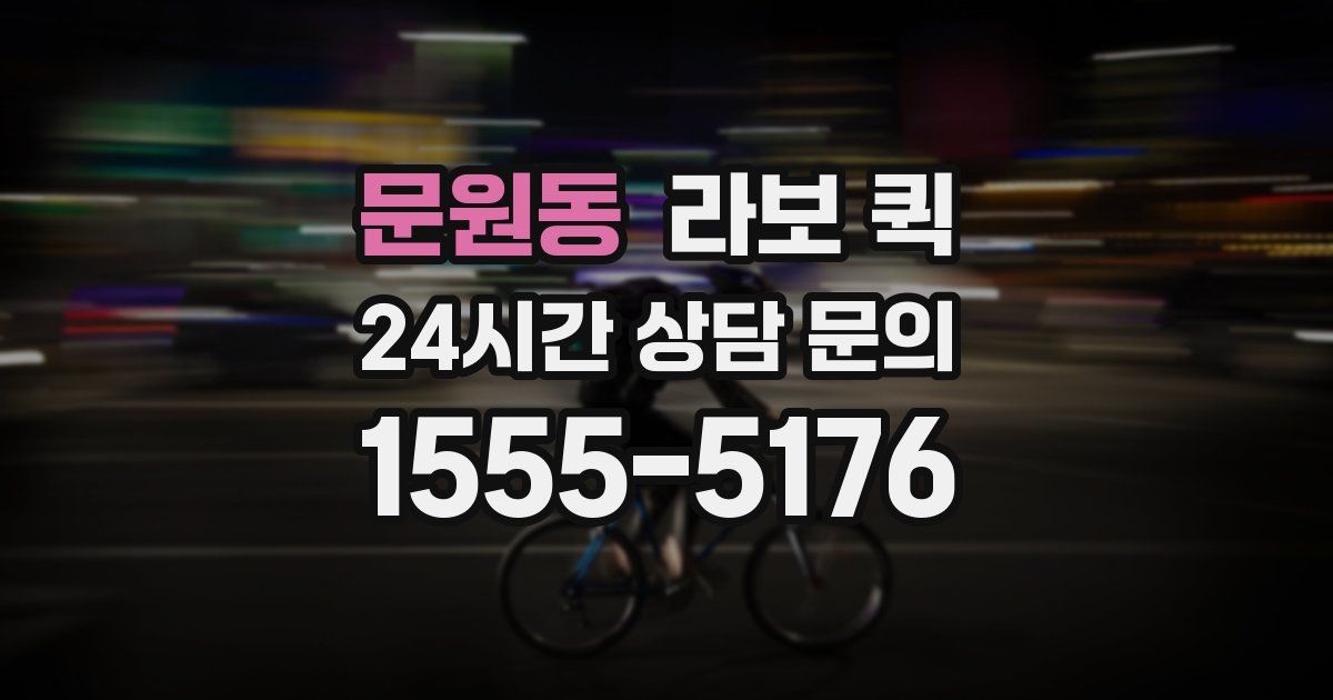 문원동 라보 퀵