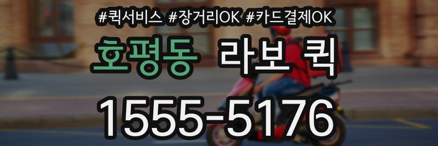 호평동 라보 퀵