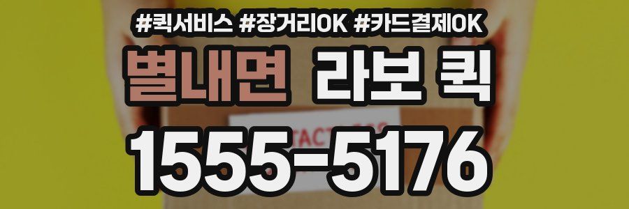 별내면 라보 퀵