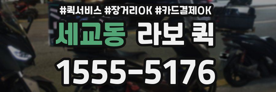 세교동 라보 퀵