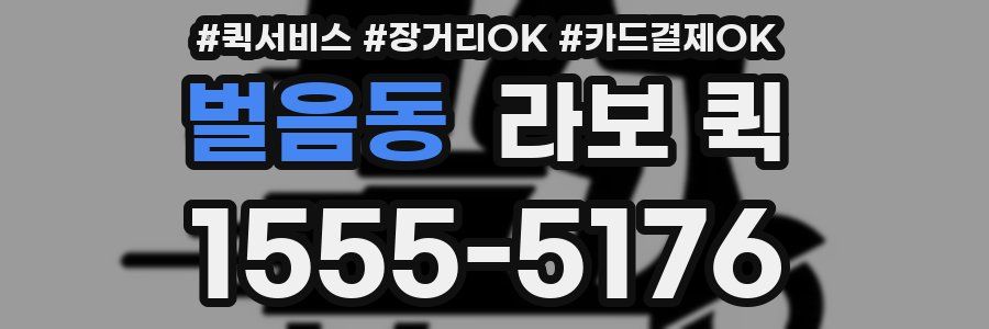 벌음동 라보 퀵