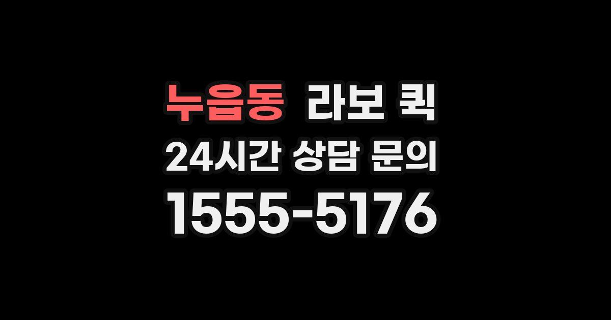 누읍동 라보 퀵