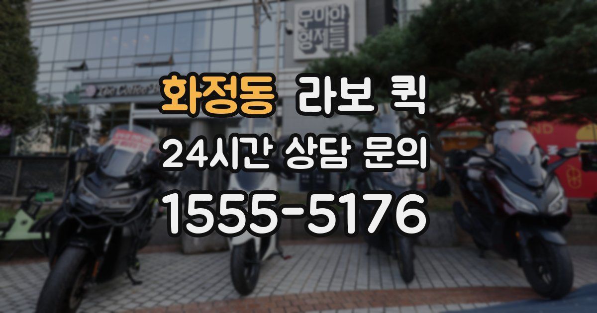 화정동 라보 퀵