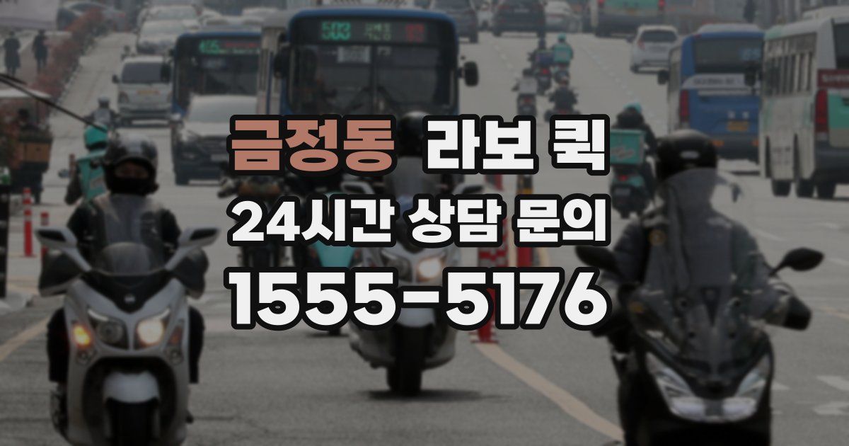 금정동 라보 퀵