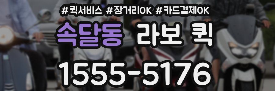 속달동 라보 퀵