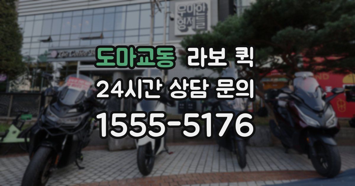 도마교동 라보 퀵