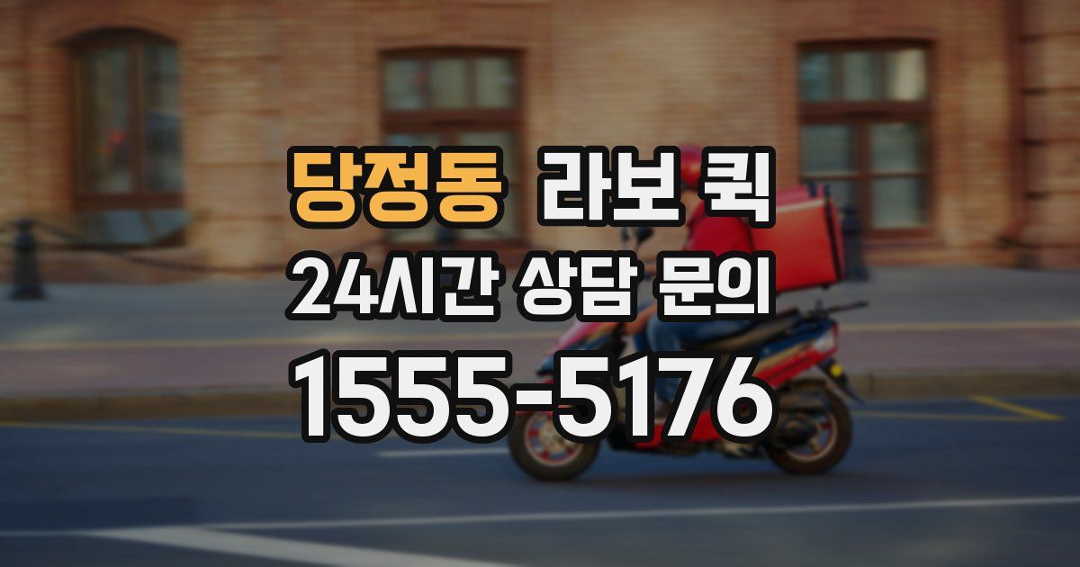 당정동 라보 퀵