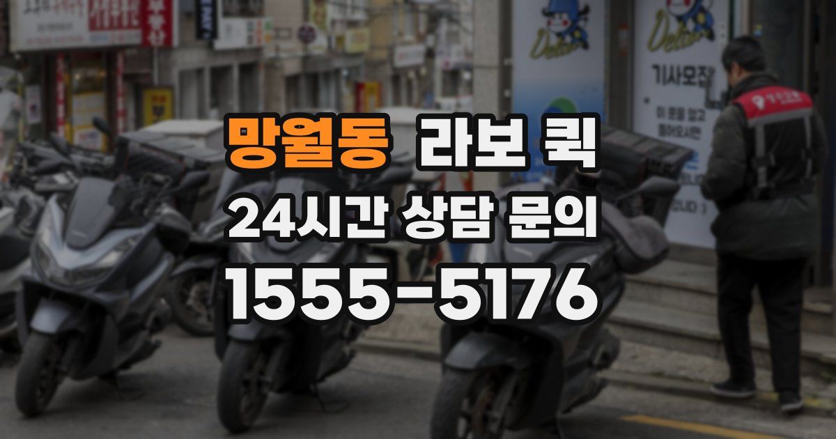 망월동 라보 퀵