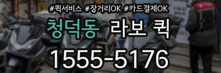 청덕동 라보 퀵