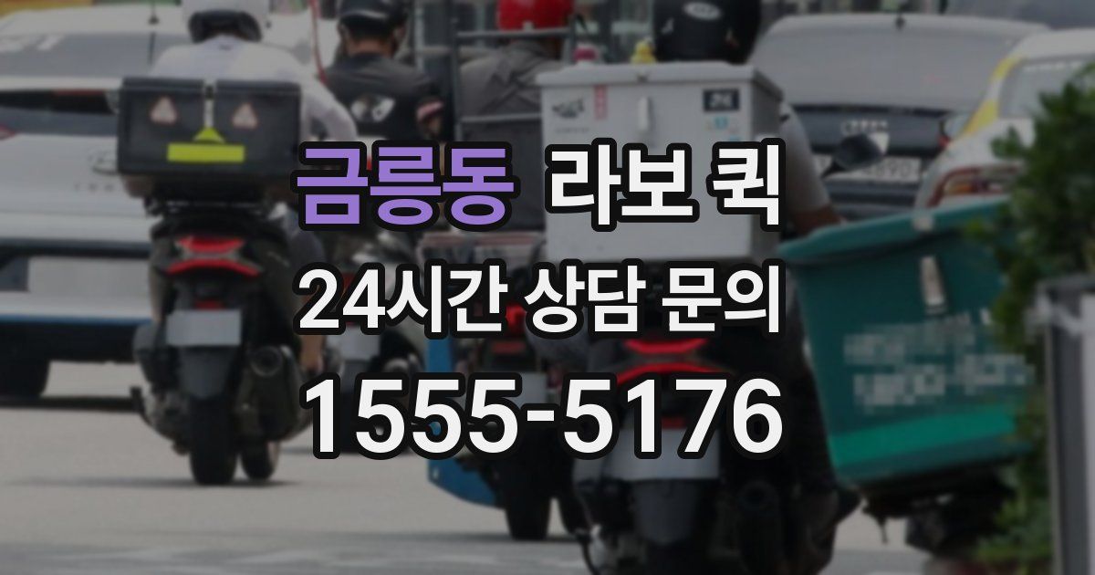 금릉동 라보 퀵