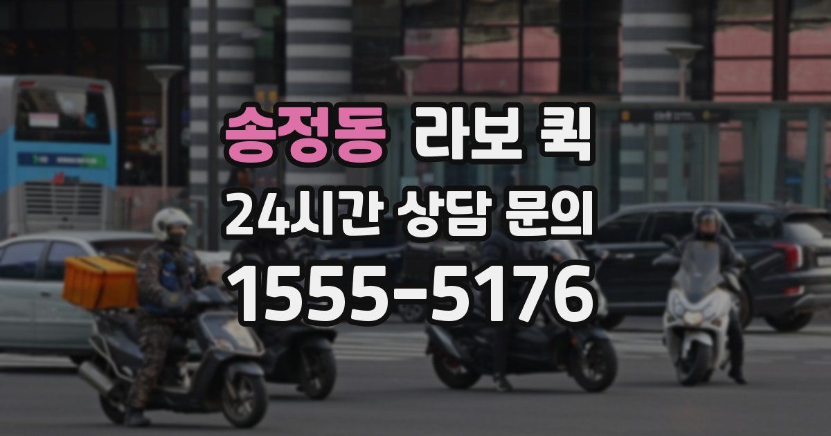 송정동 라보 퀵