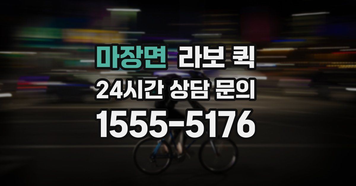 마장면 라보 퀵