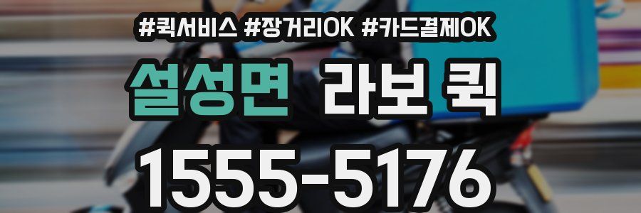 설성면 라보 퀵