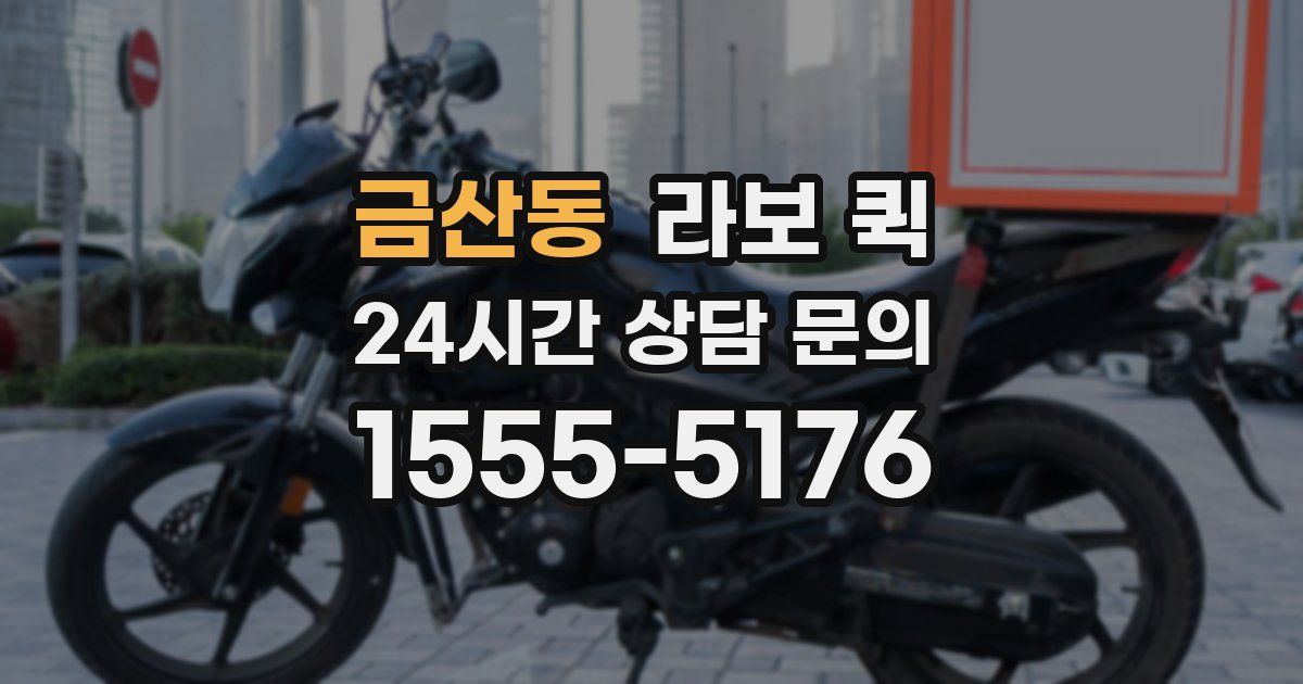 금산동 라보 퀵